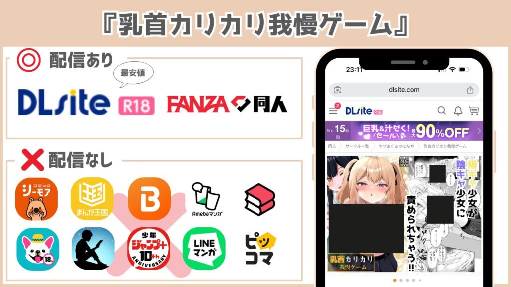 乳首カリカリ我慢ゲーム 配信状況