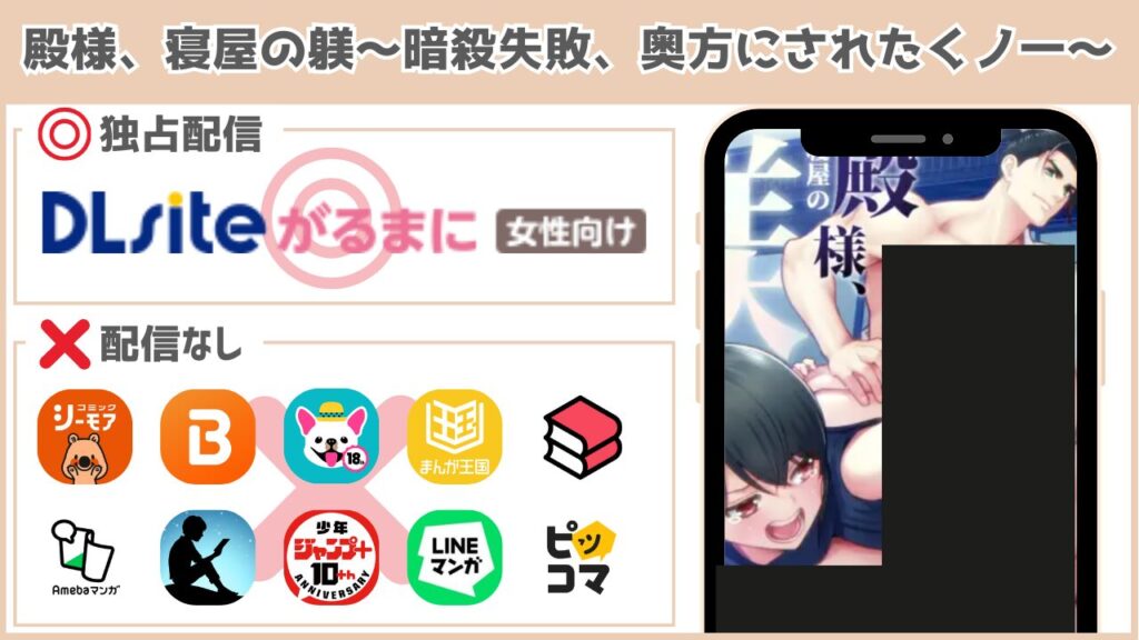 殿様、寝屋の躾～暗殺失敗、奥方にされたくノ一～ 配信状況