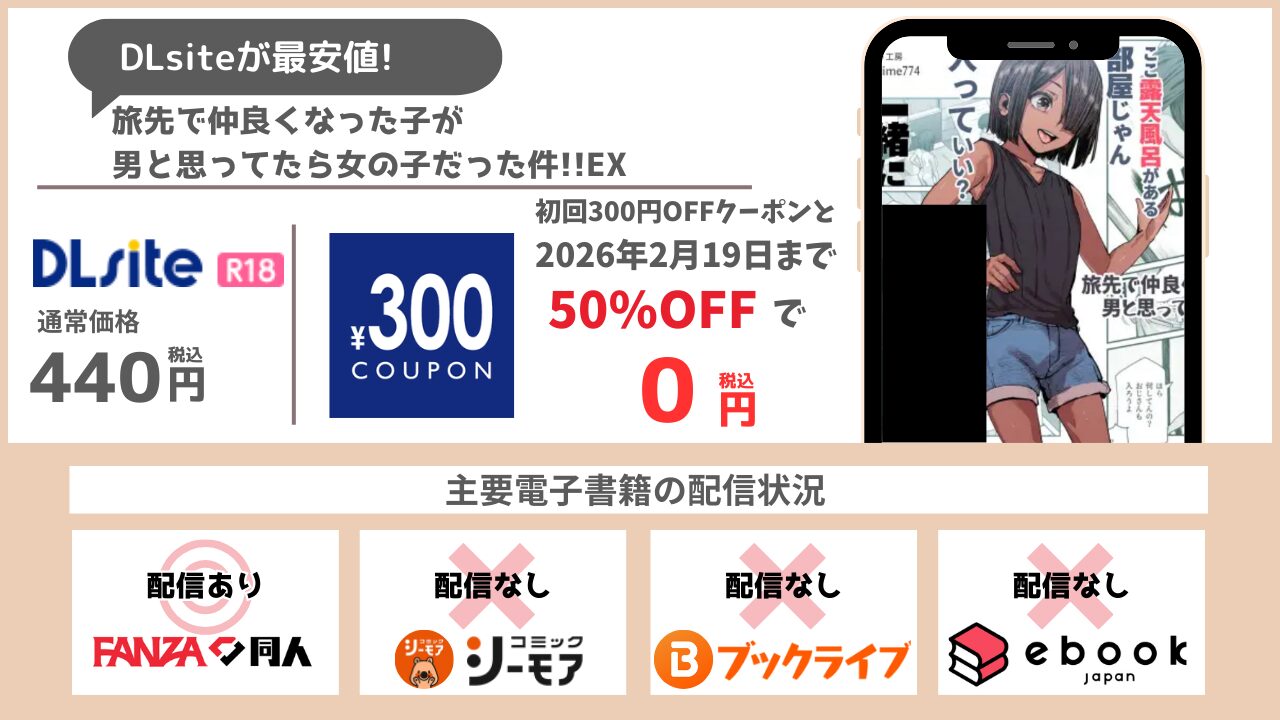 旅先で仲良くなった子が男と思ってたら女の子だった件!!EX 無料